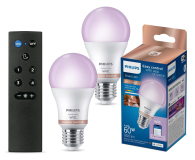 Philips Smart żarówka 60W A60 E27 2 szt. + Pilot - 1541405 - zdjęcie 1